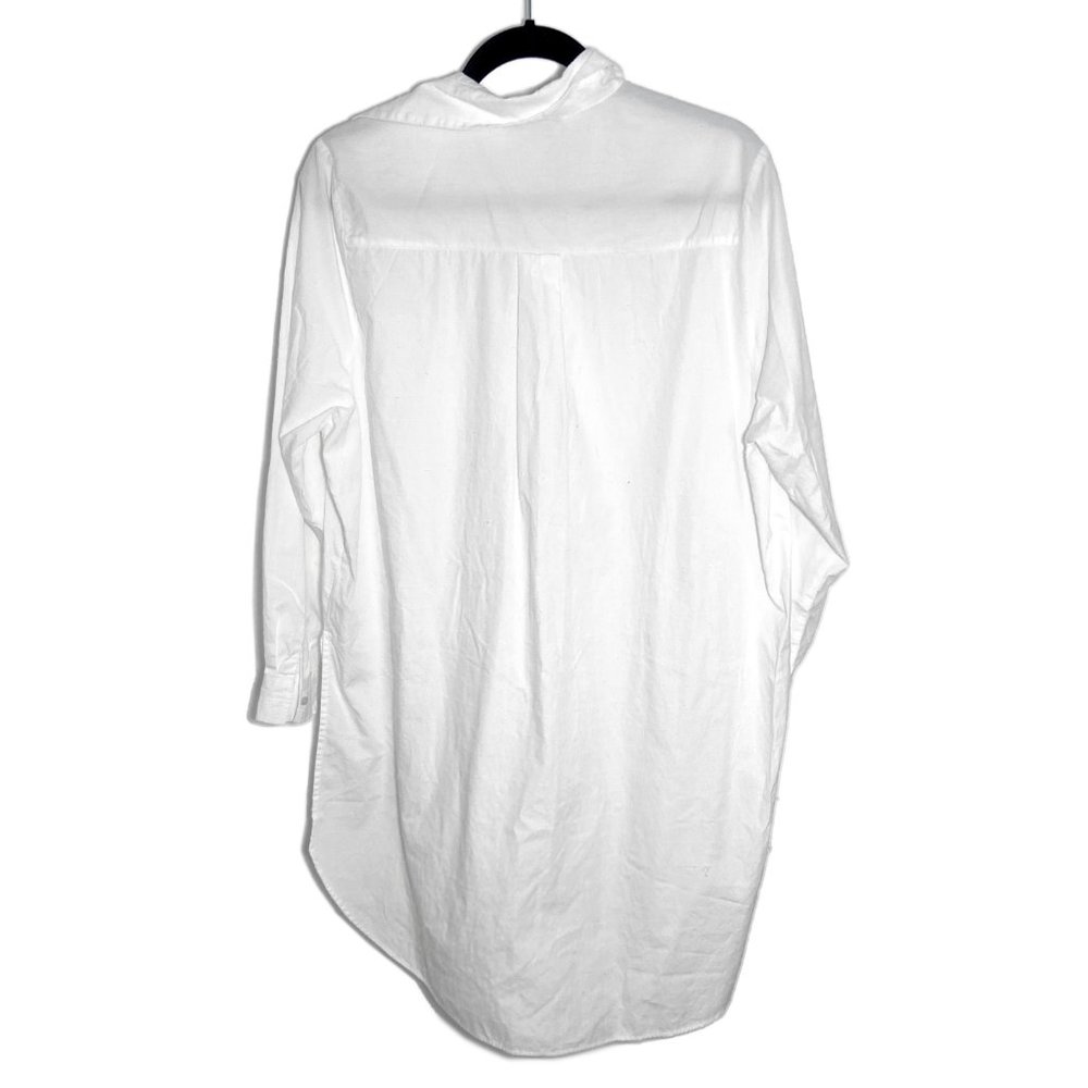 Zara Basic White Button Front Short Shirt Dress C… - image 2